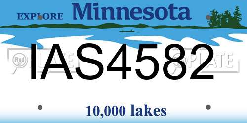 IAS4582 Minnesota License Plate