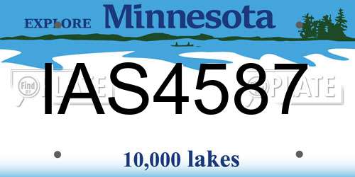 IAS4587 Minnesota License Plate