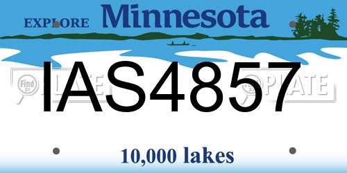IAS4857 Minnesota License Plate