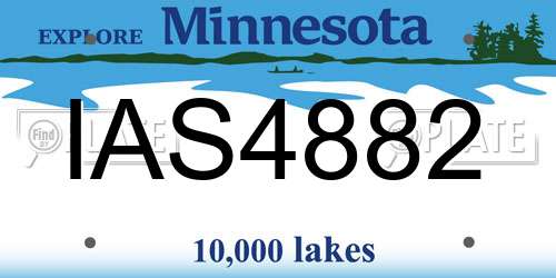 IAS4882 Minnesota License Plate