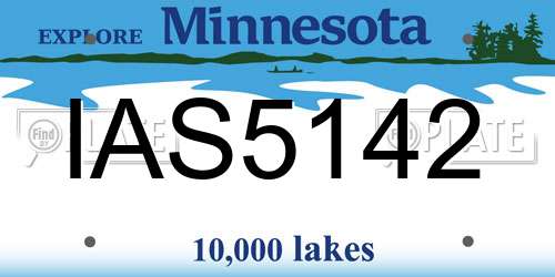 IAS5142 Minnesota License Plate