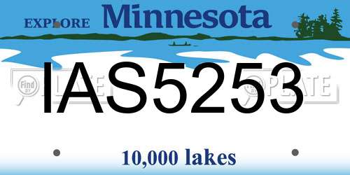 IAS5253 Minnesota License Plate