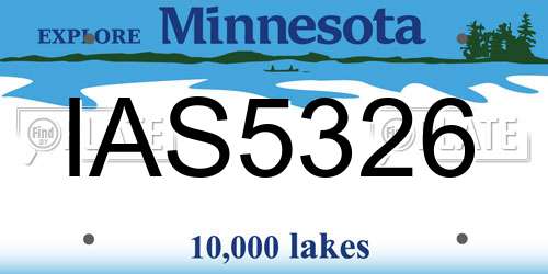 IAS5326 Minnesota License Plate