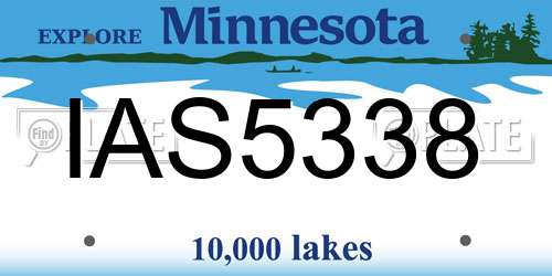 IAS5338 Minnesota License Plate