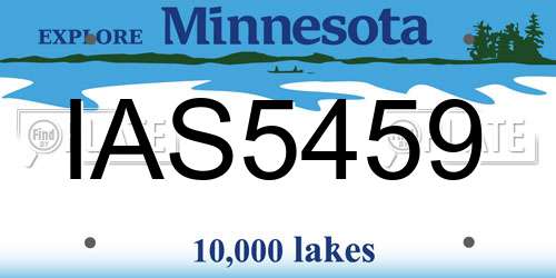 IAS5459 Minnesota License Plate