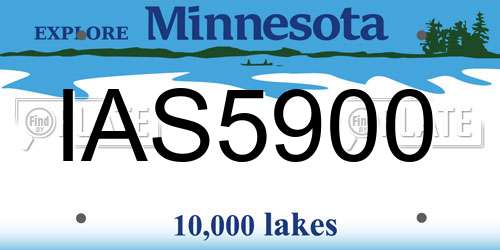 IAS5900 Minnesota License Plate