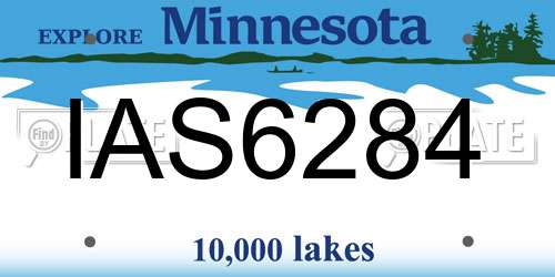 IAS6284 Minnesota License Plate