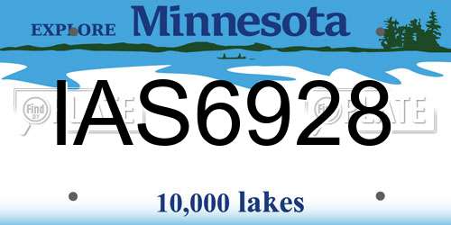 IAS6928 Minnesota License Plate