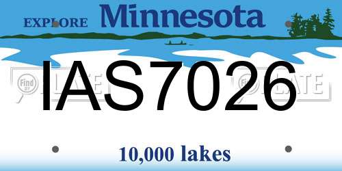 IAS7026 Minnesota License Plate