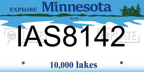 IAS8142 Minnesota License Plate