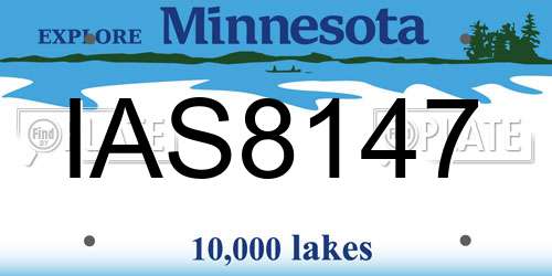 IAS8147 Minnesota License Plate