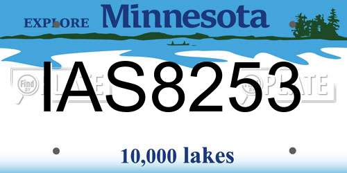 IAS8253 Minnesota License Plate