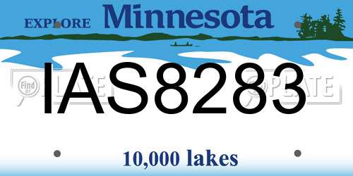 IAS8283 Minnesota License Plate