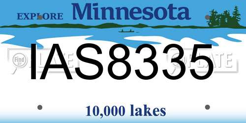 IAS8335 Minnesota License Plate