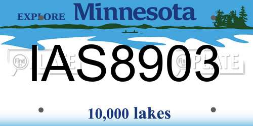 IAS8903 Minnesota License Plate