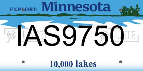 IAS9750 Minnesota License Plate