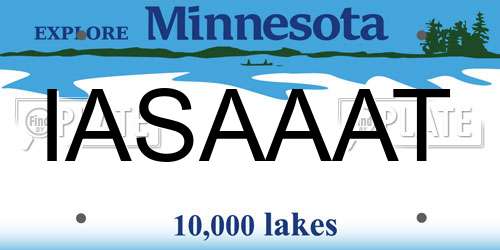 IASAAAT Minnesota License Plate