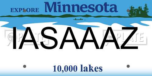 IASAAAZ Minnesota License Plate