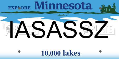IASASSZ Minnesota License Plate
