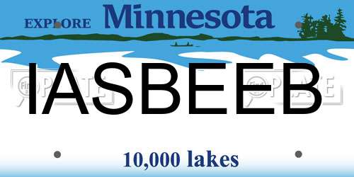 IASBEEB Minnesota License Plate