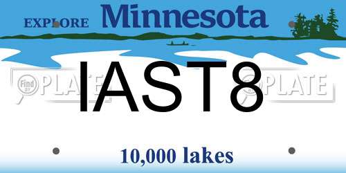 IAST8 Minnesota License Plate