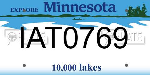 IAT0769 Minnesota License Plate
