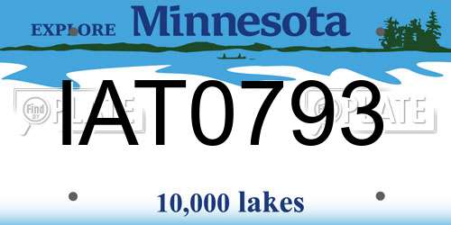 IAT0793 Minnesota License Plate