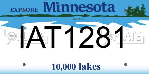 IAT1281 Minnesota License Plate