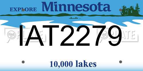 IAT2279 Minnesota License Plate
