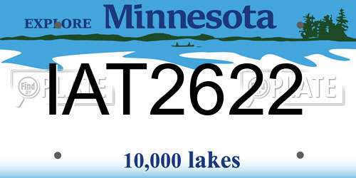 IAT2622 Minnesota License Plate