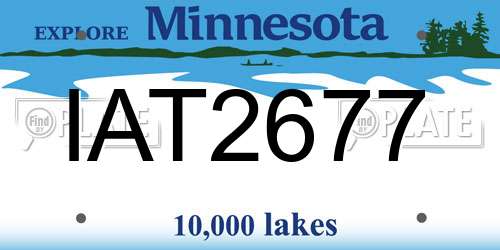 IAT2677 Minnesota License Plate