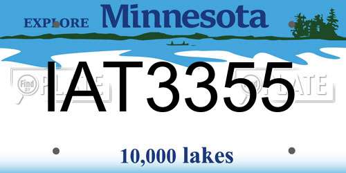 IAT3355 Minnesota License Plate