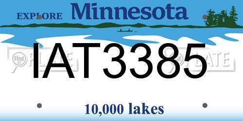 IAT3385 Minnesota License Plate