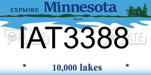 IAT3388 Minnesota License Plate