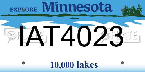 IAT4023 Minnesota License Plate