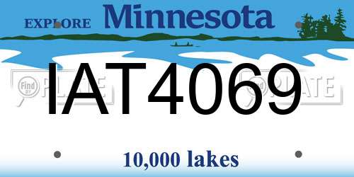 IAT4069 Minnesota License Plate