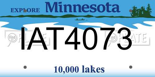 IAT4073 Minnesota License Plate
