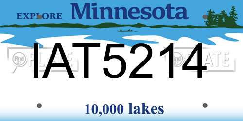 IAT5214 Minnesota License Plate
