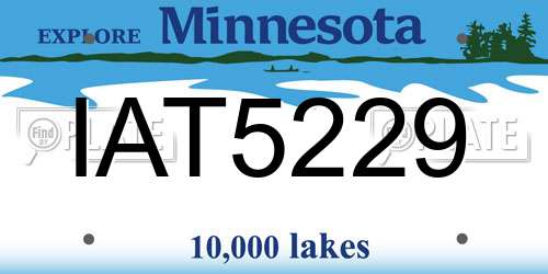 IAT5229 Minnesota License Plate