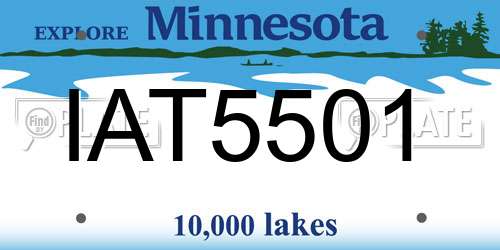 IAT5501 Minnesota License Plate