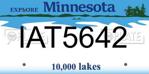 IAT5642 Minnesota License Plate