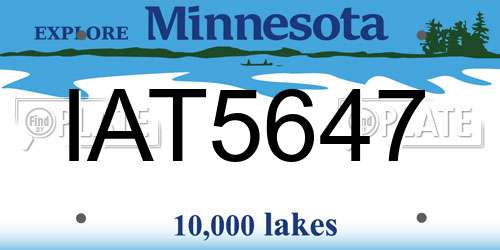 IAT5647 Minnesota License Plate