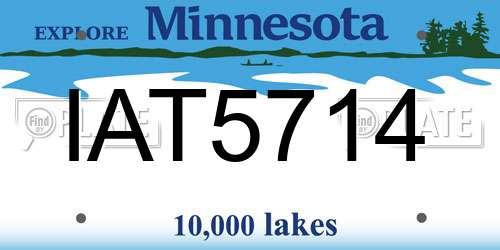 IAT5714 Minnesota License Plate