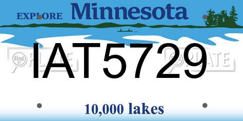 IAT5729 Minnesota License Plate
