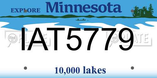 IAT5779 Minnesota License Plate
