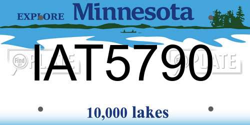 IAT5790 Minnesota License Plate