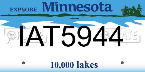 IAT5944 Minnesota License Plate