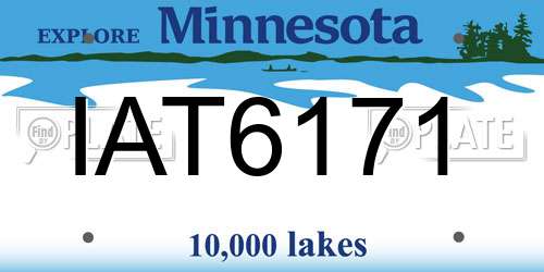 IAT6171 Minnesota License Plate