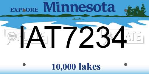 IAT7234 Minnesota License Plate
