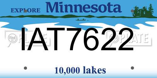 IAT7622 Minnesota License Plate